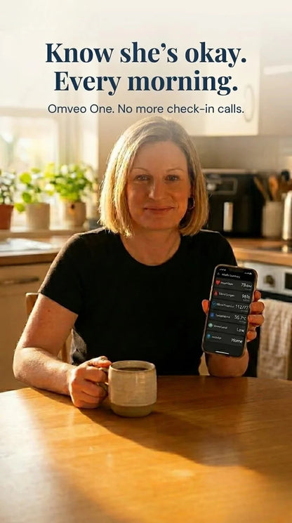 Omveo One — Fall Detection Smartwatch for Seniors | No Monthly Fee, 4G Cellular, No Smartphone Needed