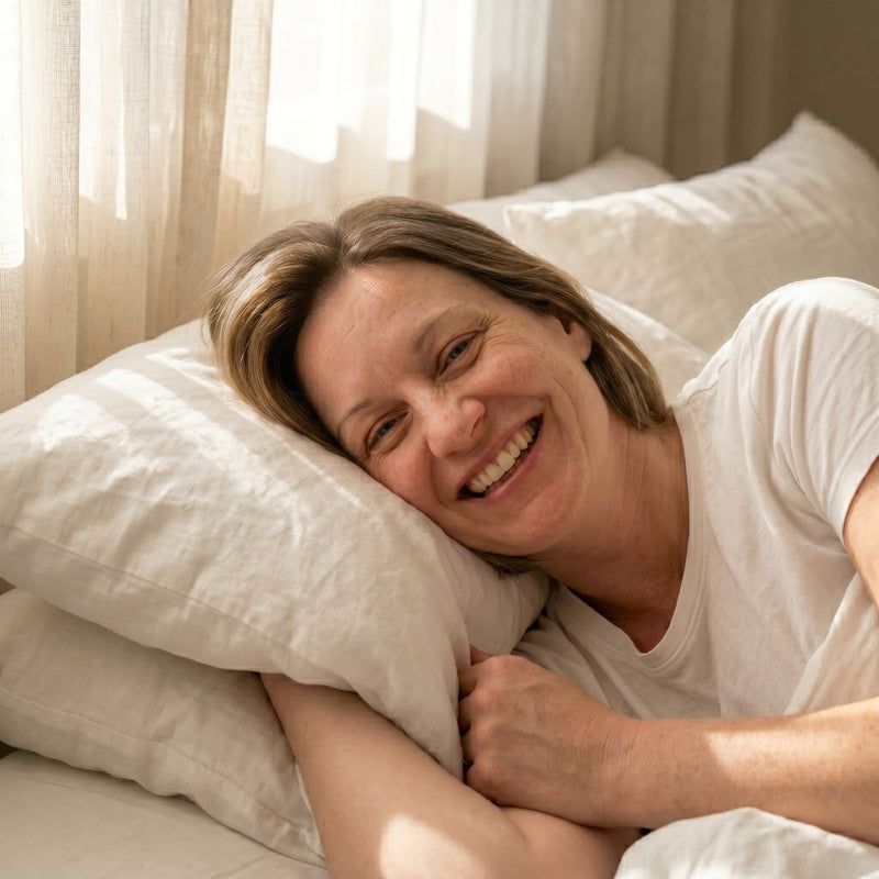 Sleep peacefully, wake up energized = Feel younger.